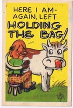 Comic Postcard Here I Am Again Left Holding The Bag - £2.90 GBP