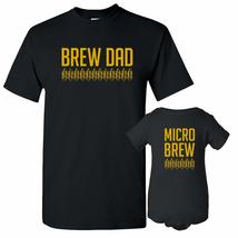 Brew Dad &amp; Micro Brew - Funny Craft Beer Adult T Shirt &amp; Infant Creeper Bundle - - £29.56 GBP