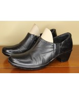 Clarks Womens Bestie Ankle Booties Black Size 7 Leather Shoes Block Heel... - £15.66 GBP
