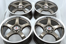 New DDR 18x8 Fuzion 5x100/114.3 Bronze Polished Lip 18" Wheels Rims (Set... - $839.00