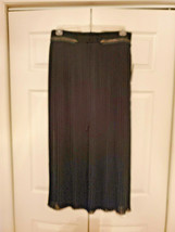 JCP Worthington Petites Black Size Large Pleated Long Skirt (NEW) - £23.26 GBP