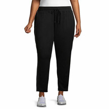 St. John&#39;s Bay Women&#39;s Mid Rise Straight Leg Jogger Pants Size 3X Black ... - £14.18 GBP