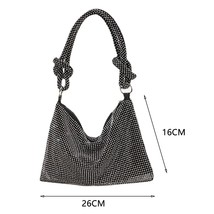 Ning bag silver shiny crystal dinner party wedding handbag luxury shoulder bags women s thumb200