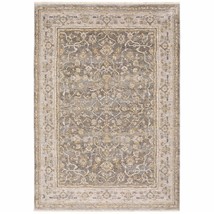 9' X 12' Beige Grey Machine Woven Oriental Indoor Arean Rug - $1,760.20 CAD