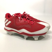 Adidas Womens Softball Cleat 5 Red White Shoe Low Rise Metal Pair Power ... - $19.98