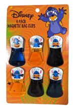 Disney Stitch Halloween Magnetic Bag Clips 6-pc Cartoon Spider Webs Holi... - $12.84
