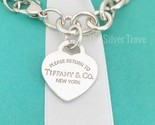 Please Return to Tiffany &amp; Co Sterling Silver Heart Tag Charm Bracelet - $375.00