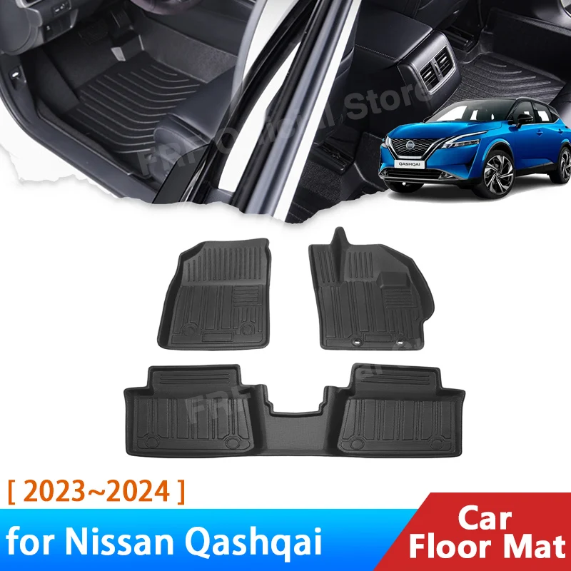 TPE Floor Mat for Nissan Qashqai 2024 J12 12 2023 Accessories Auto Foot Panel - £244.94 GBP