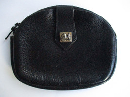 La Bagagerie Jean Marlaix Vintage Black Leather Coin Card Pouch Made In France - £18.57 GBP