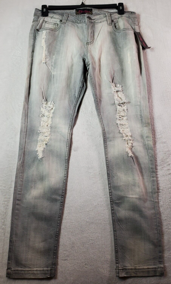 Blue Spice Jeans Women Size 13 Gray Denim Cotton Pockets Straight Leg Di... - $7.49