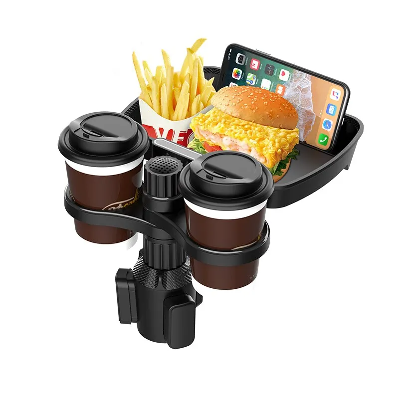 Pander adjustable for 360 rotating multifunctional car seat cup holder snack tray drink thumb200
