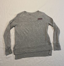 Vineyard Vines Girls Long Sleeve T-Shirt Gray Silver Stars medium 10/12  - $11.65