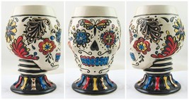 Day of the Dead DOD Sugar Skull Figural Shot Glass Goblet Cup 3 oz - $19.79