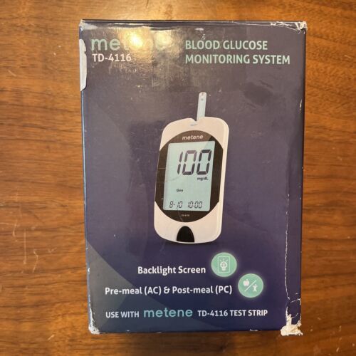 Metene TD-4116 Blood Glucose Monitor Kit, 100 Glucometer Strips, 100 Lan... - $24.99