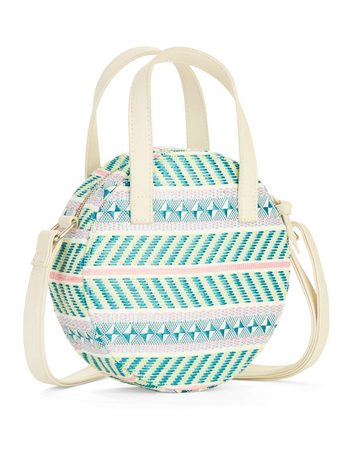No Boundaries Women&#39;s Circle Cross Body Purse Bag Green Pink  New - $16.44