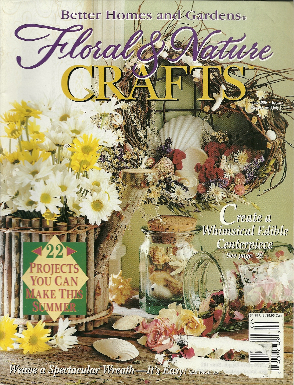 Primary image for Floral & Nature Crafts Magazine Better Homes and Gardens July 1995
