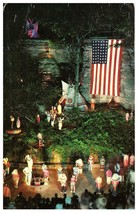Stand Rock Native American Ceremonial Dance Salute to Flag 1958 Postcard - $19.75