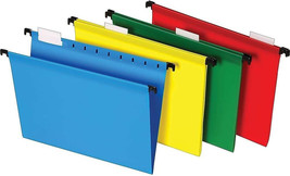 Staples 645587 Poly Hanging File Folders 5-Tab Letter Size Assorted Colors 20/Bx - £34.73 GBP