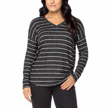 Well Worn Ladies&#39; V-Neck Top Size: S, Color: Black/white stp - £31.84 GBP