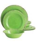 Laurie Gates California Designs Mauna 12 Piece Melamine Dinnerware Set i... - $76.53 CAD