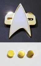 Star Trek: Voyager Commander Communicator and Rank Pips Pin Set NEW UNUSED - £19.72 GBP