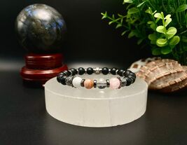Motherhood Gemstone Bracelet: Rose Quartz, Moonstone &amp; Sunstone - $27.52