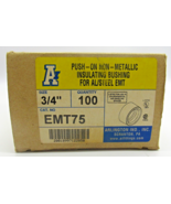 EMT Push On Insulating Bushing Size 3/4 Inch Arlington EMT75 - £18.70 GBP