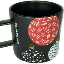 Starbucks Christmas Ornaments Retro MCM 2016 Coffee Mug Cup 14oz Black New UPC - $26.88