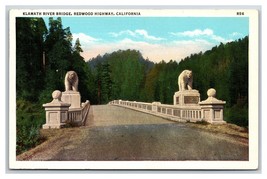 Klamath River Bridge Redwood Highway California CA UNP Unused Linen Postcard U14 - £2.05 GBP