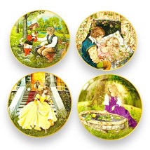 Fairytale Wall Plates Sleeping Beauty, Cinderella, Puss in Boots, The Fr... - £31.01 GBP