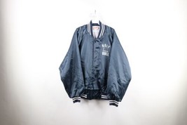 Vtg 80s Mens 2XL Distressed Baptist Church Holy Bible Lined Satin Bomber Jacket - £55.35 GBP