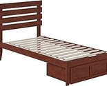 AFI Oxford Twin Bed with Foot Drawer and USB Turbo Charger in Walnut - $373.99