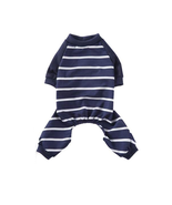 NEW Dog Pajamas sz XL blue &amp; white striped PJs 13.75 in. back length mic... - $6.95