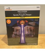Gemmy Halloween 9 ft Light Up Large Spooky Pumpkin Reaper Airblown Infla... - $67.57 CAD