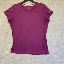 Nike Women&#39;s Purple Dri Fit Running T-shirt Size Large - £10.45 GBP