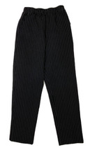 DonnKenny Women Size 10 (24x29) Black Striped Pull On Elastic Waist Pants - £8.69 GBP