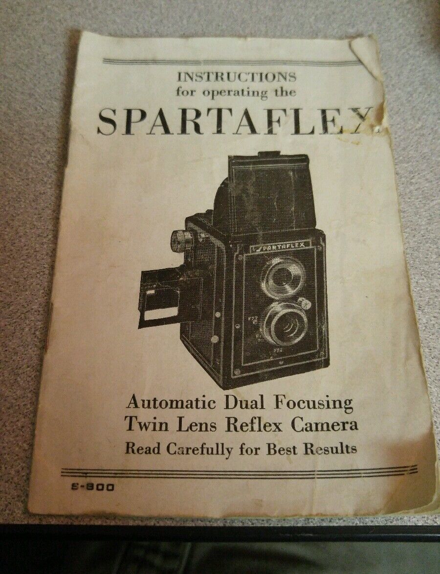 002 Original SPARTAFLEX TLR CAMERA INSTRUCTION MANUAL Herold mfg. - $5.99