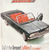 1962 Pontiac Tempest LeMans Advertisement Automobilia Classic Cars DWF28 - $464.80 MXN 1962 Pontiac Tempest LeMans Advertisement Automobilia Classic Cars DWF28 - $464.80 MXN