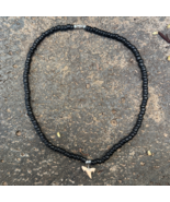 Shark Tooth Necklace – Natural Tooth on 18" Black Beaded Strand - $14.99