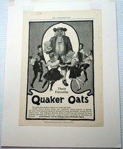 Vintage 1904 Quaker Oats &quot;Their Favorite&quot; Cosmopolitan Print Ad Protein Cereal - $13.86