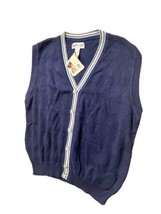 Grandpa Golf Vest Mens Med Grand Slam Knit Cotton Acrylic NOS 90s Perfect Gift - £11.54 GBP