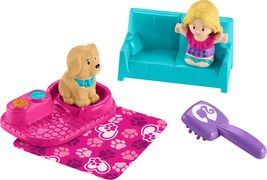 Fisher-Price Little People Barbie Toddler Toys, Pet Sitter Theme with 2 ... - $28.66