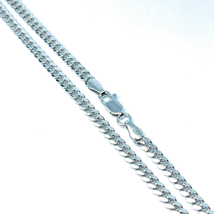 ADIRFINE 925 Sterling Silver 3.5mm Miami Cuban Link Chain - £65.89 GBP+
