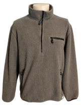 L.L. Bean Men&#39;s Gray Fleece 1/4 Zip Long Sleeve Pullover Size M - $441.56 MXN