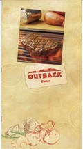 Outback Steakhouse Dinner M3 Menu 2010 - £14.44 GBP