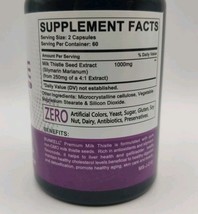 Milk Thistle (Silymarin) Extract 1000mg Liver Cleanser Detox Skin 120 Ca... - $13.57