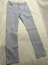 Anthropologie Pilcro Slim Straight Ripped Distressed Denim Jeans Womens 26 - £14.15 GBP