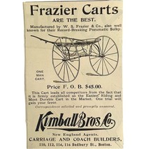 Kimball Bros Frazier Carts 1894 Advertisement Victorian Carriage Coach A... - $19.99