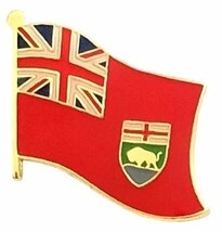 International Manitoba Canadian Province Waving World Flag Lapel Pin Badge  - $74.01 MXN