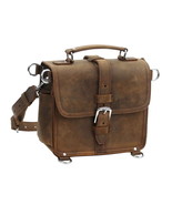 Vagarant Traveler 11 in. Cowhide Oil Tanned Leather Motorcycle Camera Ca... - $176.00